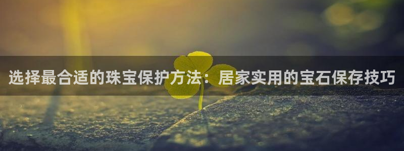 新宝5下载app：选择最合适的珠宝保护方法：居家实用的宝石保存技巧