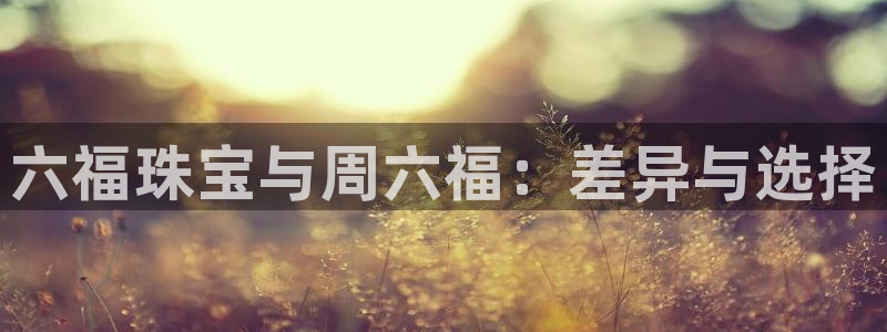 新宝5电脑登录网址：六福珠宝与周六福：差异与选择